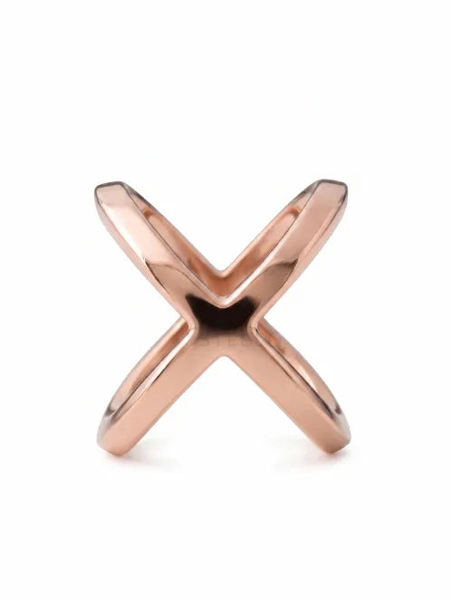 Anillo Aspa en baño PVD rosado | STEELO Joyas