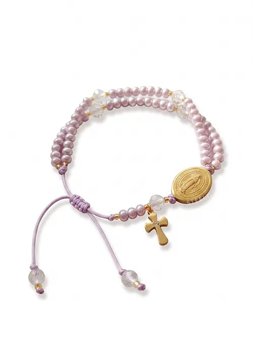 Pulsera Denario Handmade con Mostacillas Checas y Dijes de Acero Inox Baño Dorado | Steelo Joyas