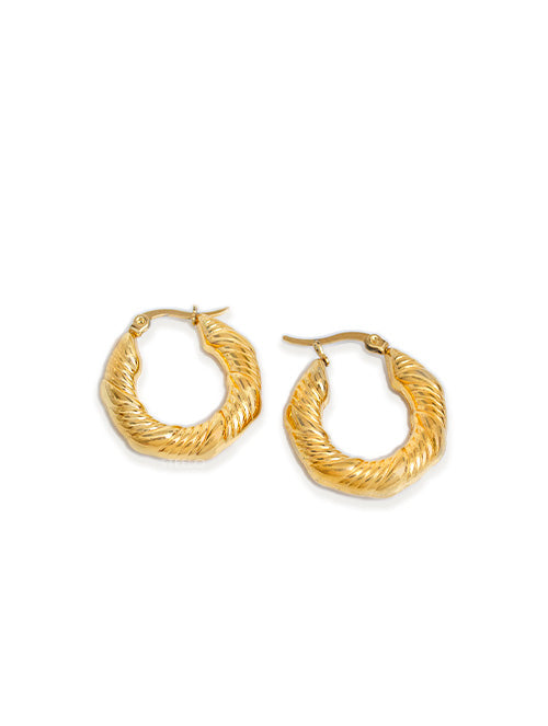 Argollas de Acero Baño Dorado York