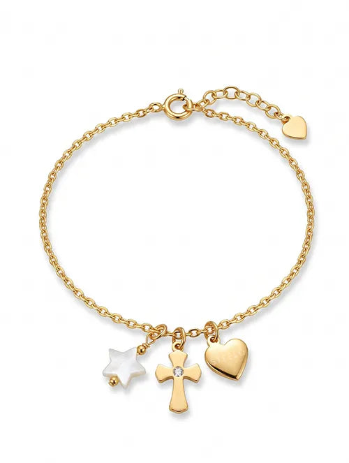 Pulsera Esperanza Handmade de Acero Quirúrgico 316L con Baño PVD de Oro 18K Waterproof | Steelo Joyas