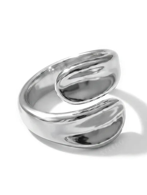 Anillo Zigzag Chunky de Acero Quirúrgico 316L Waterproof | Steelo Joyas