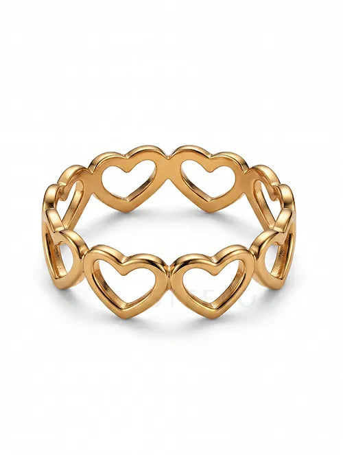 Anillo Mor Ajustable de Acero Inox Dorado