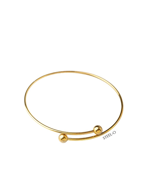 Brazalete Abierto Bolitas Top Acero Quirúrgico 316L