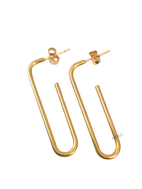 Aretes de Acero Quirúrgico Clip Doré