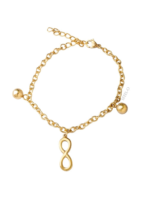 Pulsera con colgante Infinito Top Acero Quirúrgico 316L
