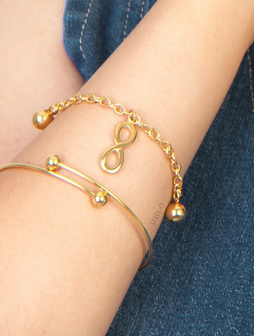 Pulsera con colgante Infinito Top Acero Quirúrgico 316L