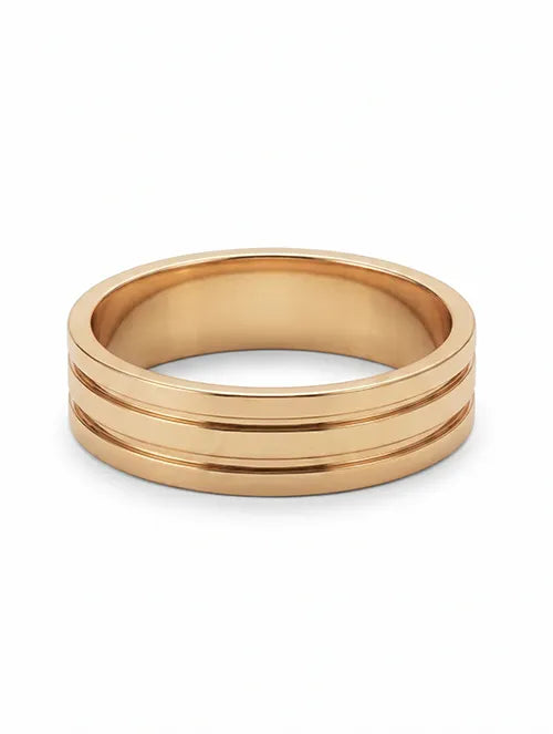 Aro de Acero Quirúrgico 316L con Baño PVD Oro 18k | Steelo Joyas