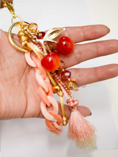 Bag Charm Accesorio Colgante para Cartera Cereza