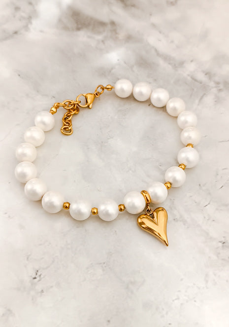 Pulsera Perlas Finas Corazón