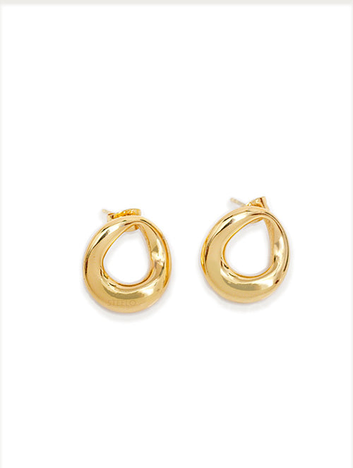 Aretes de Acero Quirúrgico Dorado Loop
