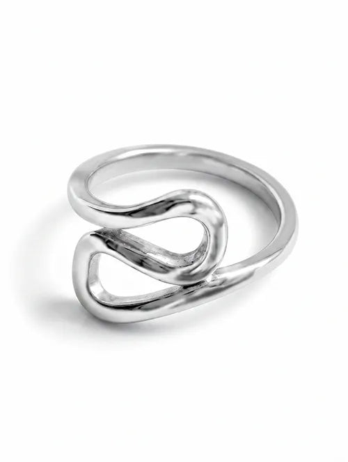 Anillo Olas de Acero Quirúrgico 316L Waterproof | Steelo Joyas